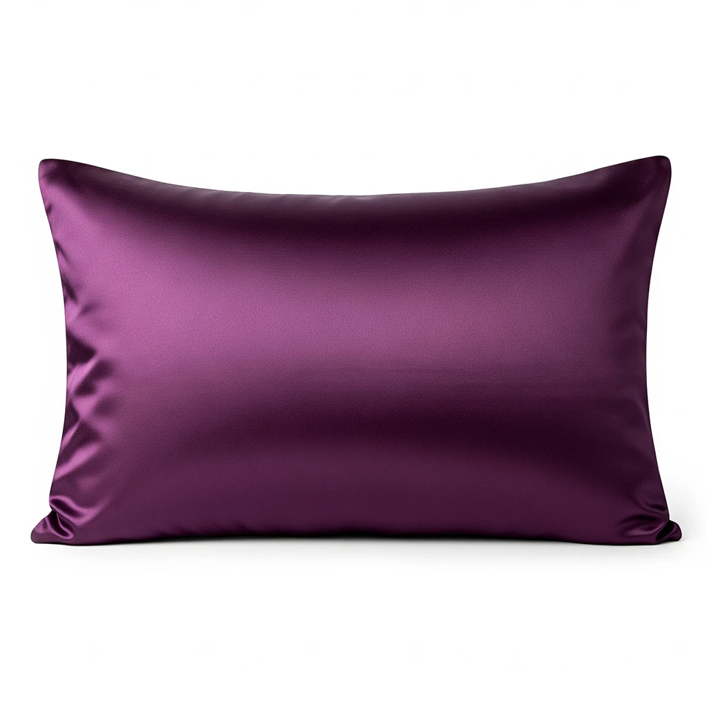 sareks-satin-silk-pillowcase-aubergine-50x70 روبالشی ساتن ابریشم بادمجانی