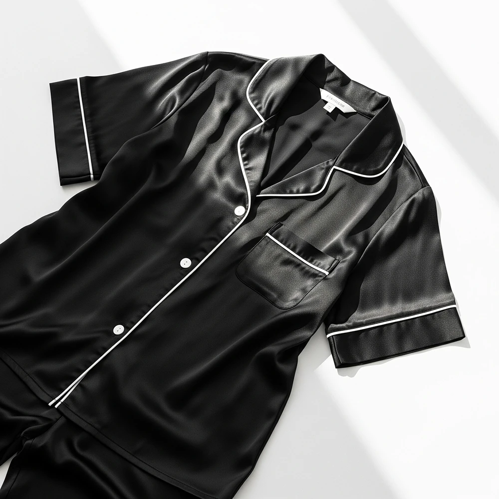 sareks-silk-satin-pajama-set بلوز شلوار خواب ساتن ابریشم